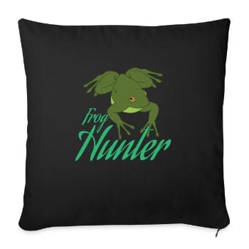 Chasseur de grenouilles - Housse de coussin décorative 45 x 45 cm - noir - Devant