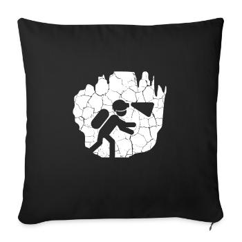 Spelunking Cave Explorer and nature lover Gesche - Sofa pillowcase 17,3'' x 17,3'' (45 x 45 cm) - black - Front