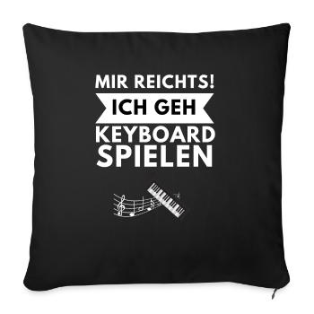 Keyboard Geschenkidee Geburtstag Keyboarder Musik - Sofakissenbezug 45 x 45 cm - Schwarz - Vorne