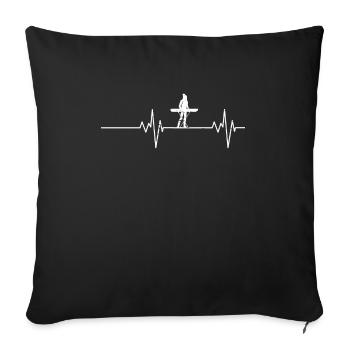 T-shirt pour cadeau de piano de musicien claviériste - Housse de coussin décorative 45 x 45 cm - noir - Devant
