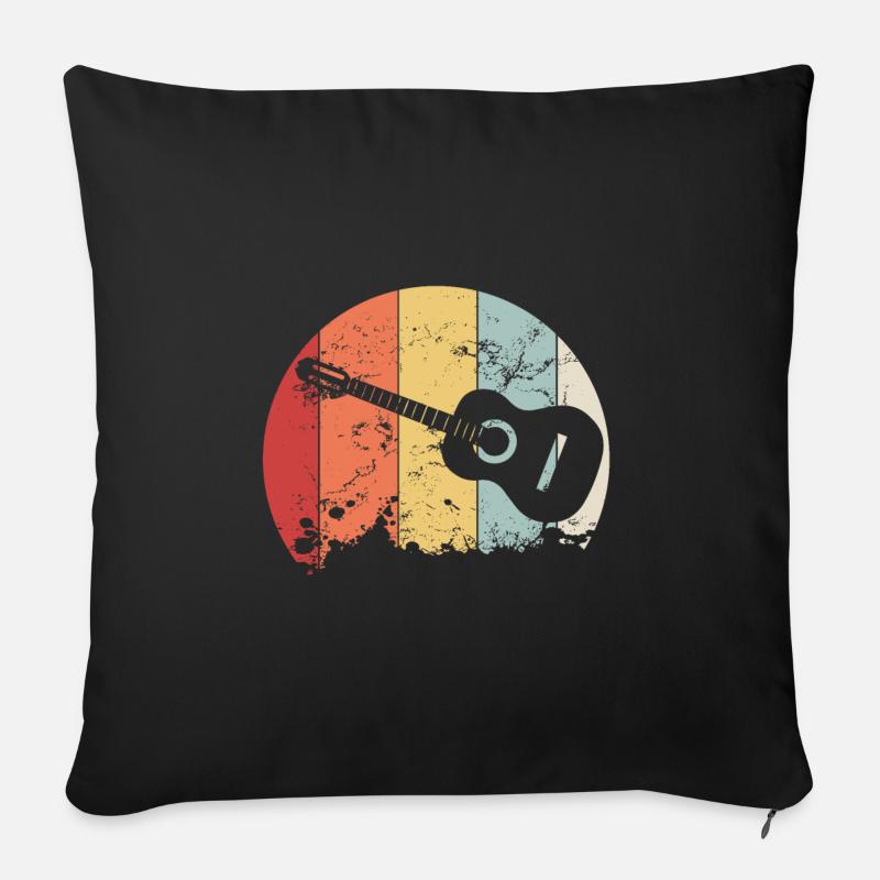 Gitarre Musik Fan - Sofakissenbezug 45 x 45 cm - Schwarz