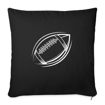 football - Sofa pillowcase 17,3'' x 17,3'' (45 x 45 cm) - black - Front