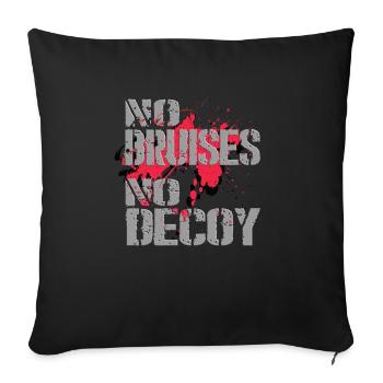 Pas de bleus ni de leurre - Housse de coussin décorative 45 x 45 cm - noir - Devant