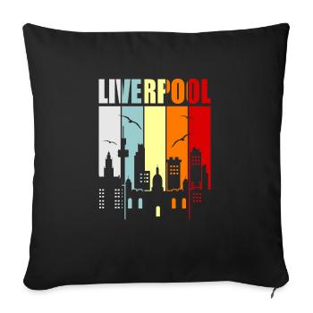 Liverpool - Sofa pillowcase 17,3'' x 17,3'' (45 x 45 cm) - black - Front