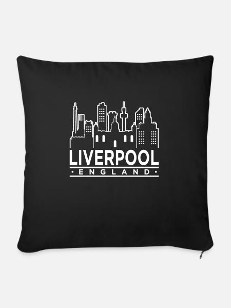 Liverpool - Sofakissenbezug 45 x 45 cm - Schwarz