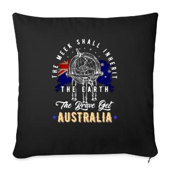 Australie - Housse de coussin décorative 45 x 45 cm - noir - Devant