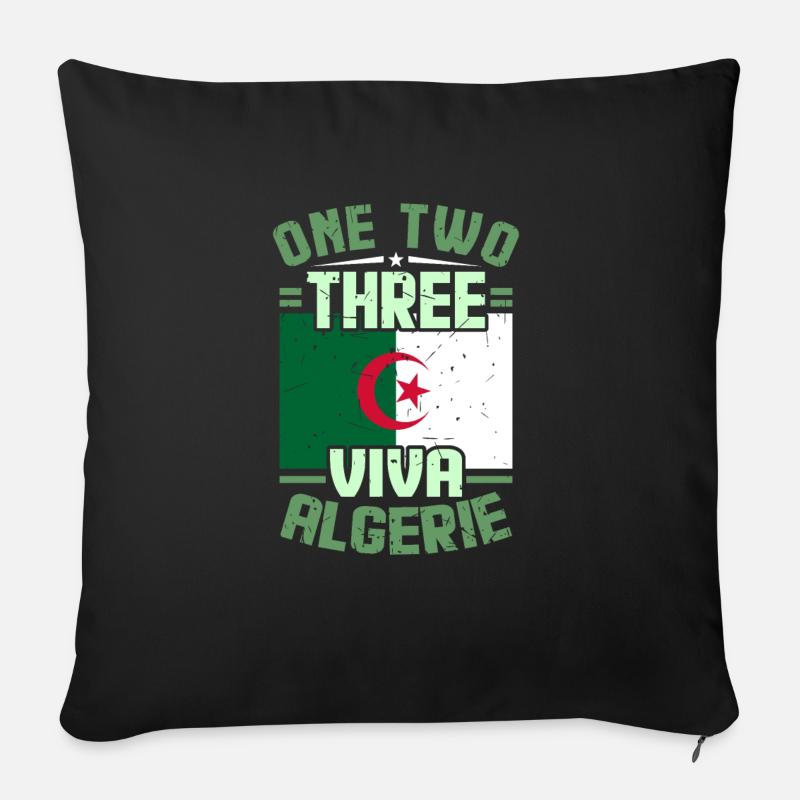 Algerien - Sofakissenbezug 45 x 45 cm - Schwarz