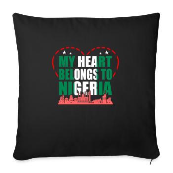 Nigeria - Housse de coussin décorative 45 x 45 cm - noir - Devant