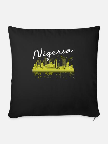 Nigeria - Sofakissenbezug 45 x 45 cm - Schwarz
