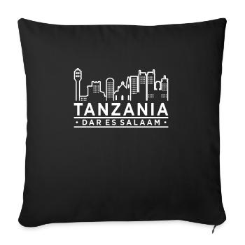 Tanzanie - Housse de coussin décorative 45 x 45 cm - noir - Devant