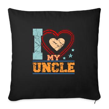 uncle - Sofa pillowcase 17,3'' x 17,3'' (45 x 45 cm) - black - Front