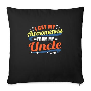 uncle - Sofa pillowcase 17,3'' x 17,3'' (45 x 45 cm) - black - Front