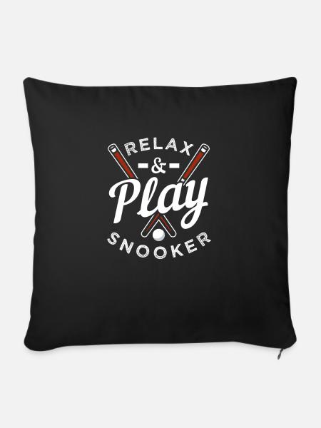Relax & Play Snooker - Sofakissenbezug 45 x 45 cm - Schwarz