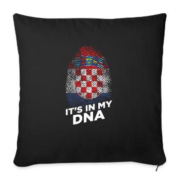 Croatia - Sofa pillowcase 17,3'' x 17,3'' (45 x 45 cm) - black - Front