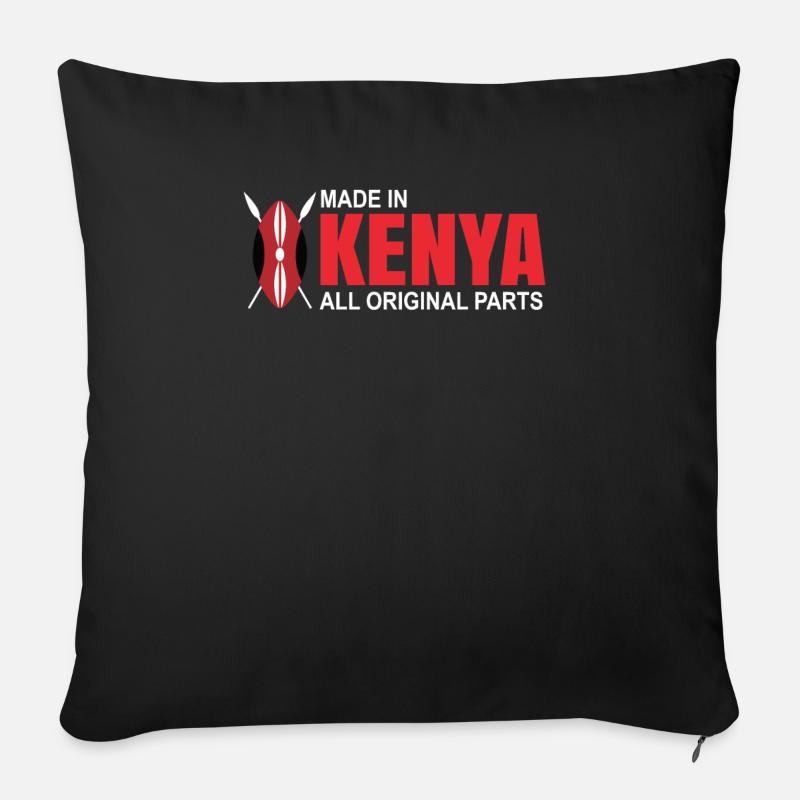 Kenia - Sofakissenbezug 45 x 45 cm - Schwarz