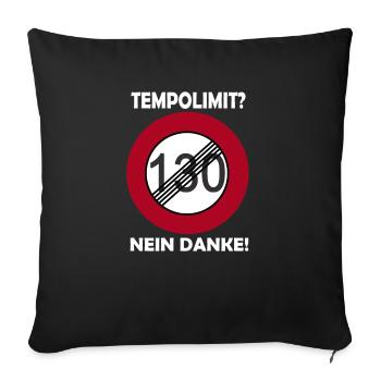 Gegen Tempolimit Auf Deutschen Autobahnen Auto - Sofakissenbezug 45 x 45 cm - Schwarz - Vorne