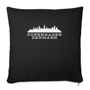 Denmark - Sofa pillowcase 17,3'' x 17,3'' (45 x 45 cm) - black - Front