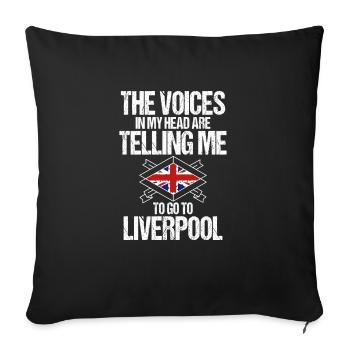Liverpool - Sofakissenbezug 45 x 45 cm - Schwarz - Vorne