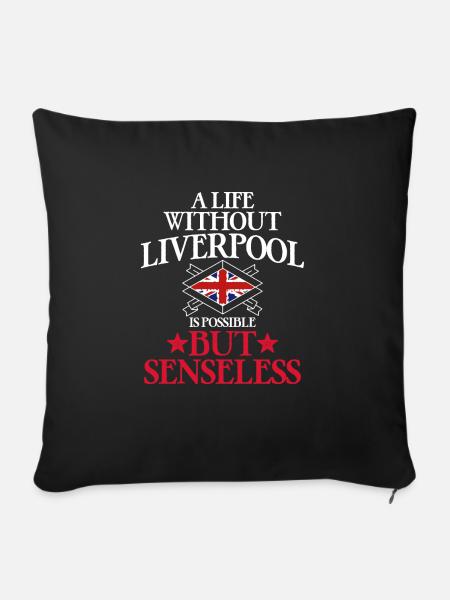 Liverpool - Sofakissenbezug 45 x 45 cm - Schwarz