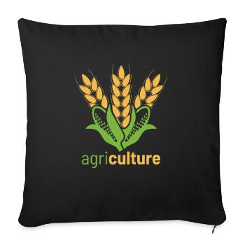 Agriculture paysanne - Housse de coussin décorative 45 x 45 cm - noir - Devant