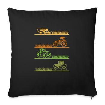 Agriculture paysanne - Housse de coussin décorative 45 x 45 cm - noir - Devant