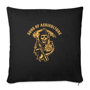 Agriculture paysanne - Housse de coussin décorative 45 x 45 cm - noir - Devant