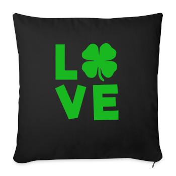 St Patricks day love - Sofa pillowcase 17,3'' x 17,3'' (45 x 45 cm) - black - Front