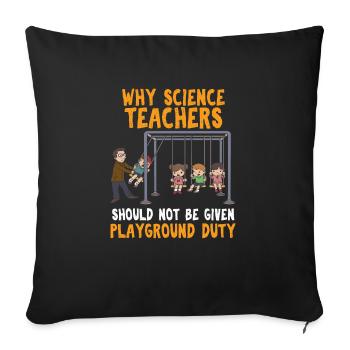 Cadeau de physique professeur scientifique physicien - Housse de coussin décorative 45 x 45 cm - noir - Devant