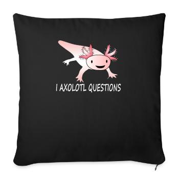 I Axolotl Questions - Housse de coussin décorative 45 x 45 cm - noir - Devant