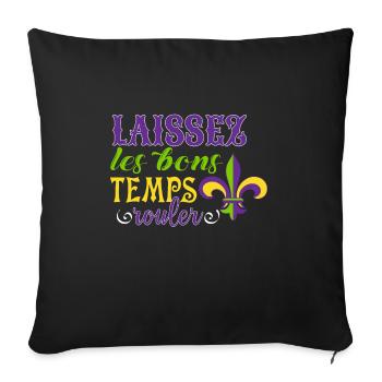 Laissez Les Bons Temps Rouler Mardi Gras costume - Sofa pillowcase 17,3'' x 17,3'' (45 x 45 cm) - black - Front