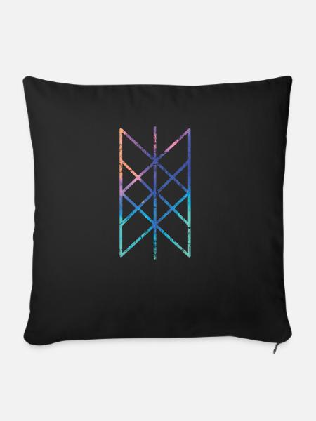 Wikinger Vikings - Sofakissenbezug 45 x 45 cm - Schwarz