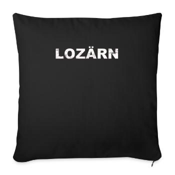 Lustiges Luzern T Shirt und Geschenk mit Spruch - Sofakissenbezug 45 x 45 cm - Schwarz - Vorne