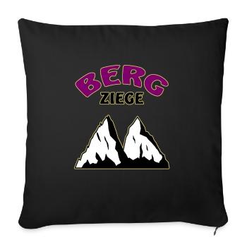 Berge Berg Ziege - Sofakissenbezug 45 x 45 cm - Schwarz - Vorne