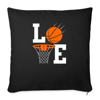 Love Basketball - Housse de coussin décorative 45 x 45 cm - noir - Devant