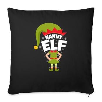 Nanny Elf - Housse de coussin décorative 45 x 45 cm - noir - Devant
