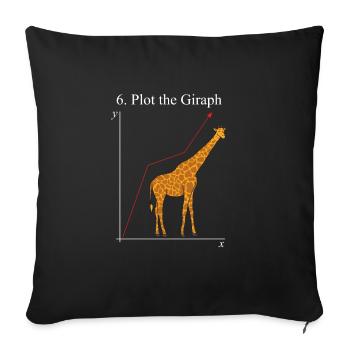 Étudiant en mathématiques math nerd enseignant - Housse de coussin décorative 45 x 45 cm - noir - Devant