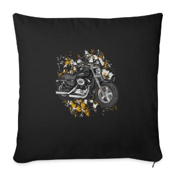 Motorcycle - Sofa pillowcase 17,3'' x 17,3'' (45 x 45 cm) - black - Front