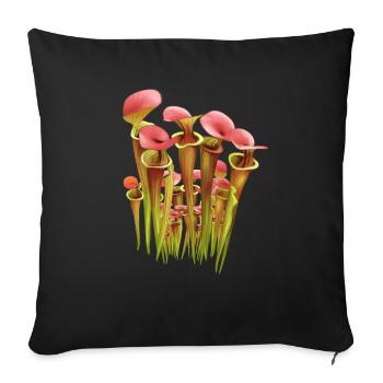 Garden Carnivorous Sleeve Lance Sarracenia - Sofa pillowcase 17,3'' x 17,3'' (45 x 45 cm) - black - Front