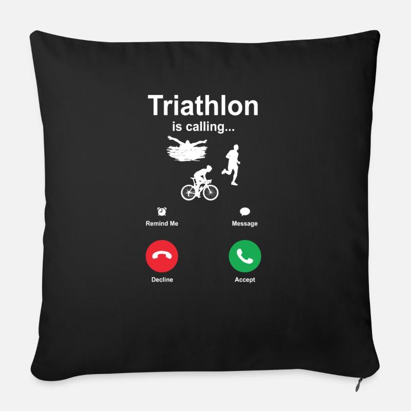 Triathlon - Sofakissenbezug 45 x 45 cm - Schwarz
