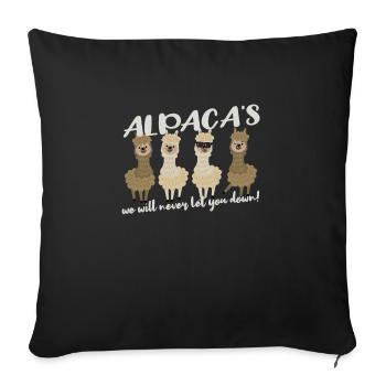 alpaga - Housse de coussin décorative 45 x 45 cm - noir - Devant