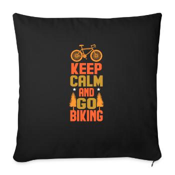 bicycle - Sofa pillowcase 17,3'' x 17,3'' (45 x 45 cm) - black - Front