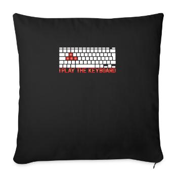 Gaming PC Gamer Design für Zocker am Computer - Sofakissenbezug 45 x 45 cm - Schwarz - Vorne