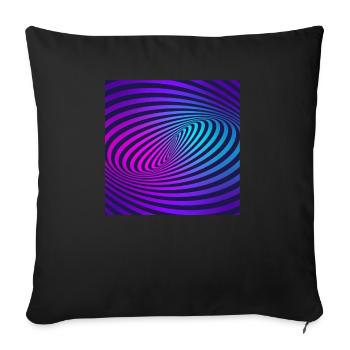 Illusion Optical Illusion T-Shirt Funny 3D - Sofa pillowcase 17,3'' x 17,3'' (45 x 45 cm) - black - Front