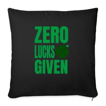 Zéro chance donnée - St Patricks Day - Housse de coussin décorative 45 x 45 cm - noir - Devant