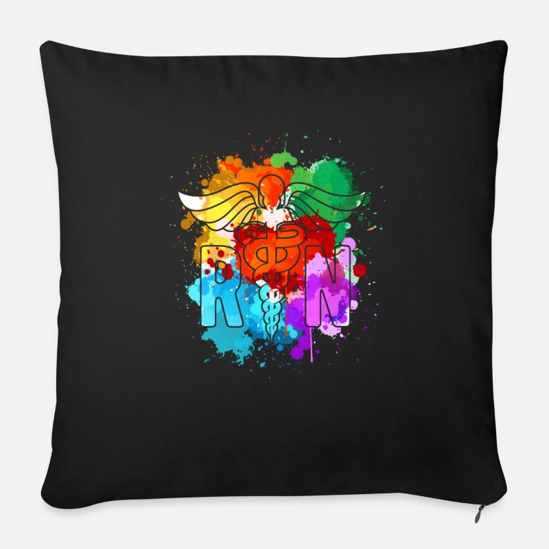 Nurse nurse - Sofa pillowcase 17,3'' x 17,3'' (45 x 45 cm) - black