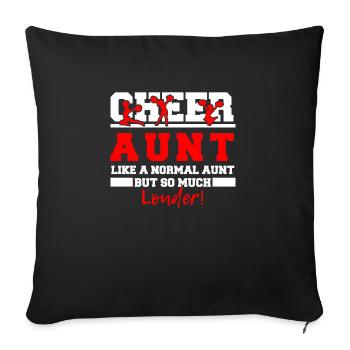 Cheer Aunt - Cheerleading Aunt Gift - Housse de coussin décorative 45 x 45 cm - noir - Devant