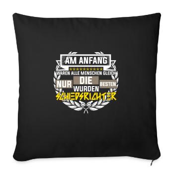 Schiedsrichter Schiri Spruch Geschenk - Sofakissenbezug 45 x 45 cm - Schwarz - Vorne