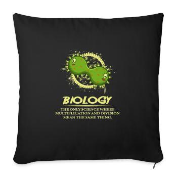 Biologie Drôle biologiste ou scientifique Gesch - Housse de coussin décorative 45 x 45 cm - noir - Devant
