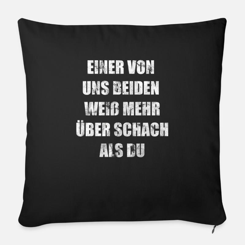 Schach - Sofakissenbezug 45 x 45 cm - Schwarz