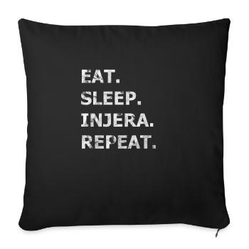 Eritrea - Sofa pillowcase 17,3'' x 17,3'' (45 x 45 cm) - black - Front